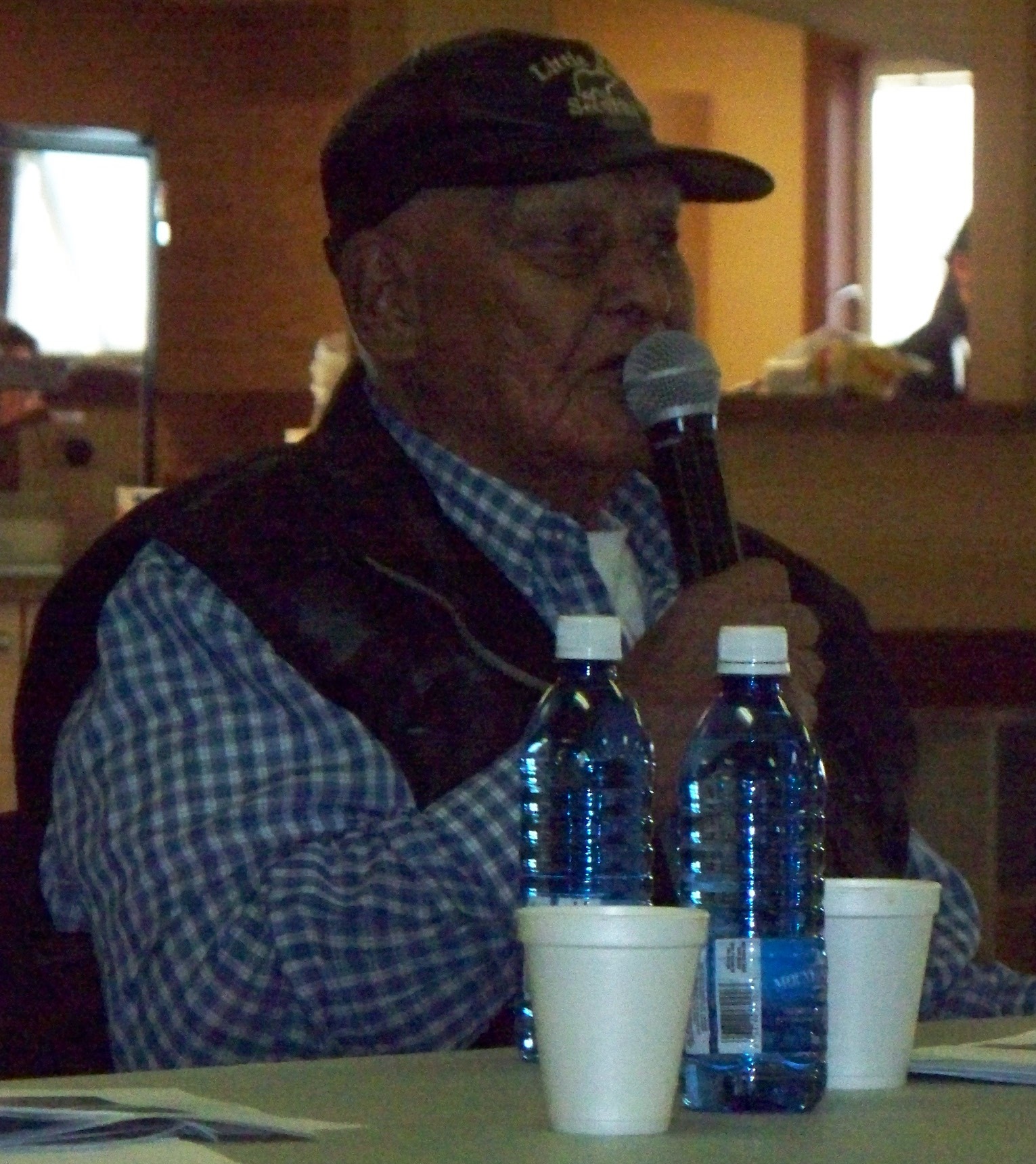 Elder Joe Whitehead Sr. speaking at the Elders Advisory Group meeting